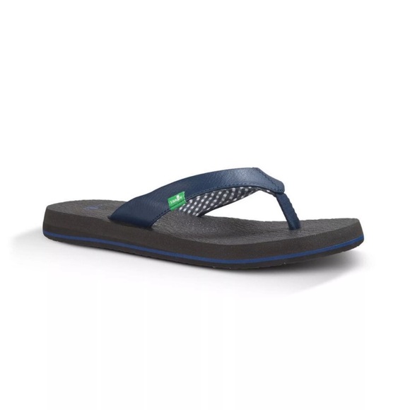 Sanuk Yoga Mat Women's Flip Flop Sandals Navy Size 11 - Picture 1 of 11
